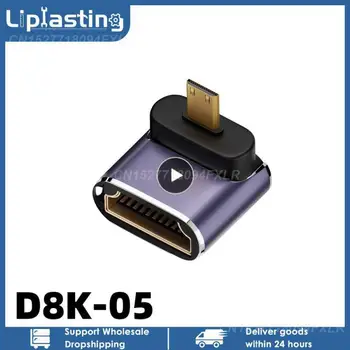 1 шт. Мини HDTV Папа на HDMI-совместимый 2.1 Женский удлинитель Адаптер 360 градусов U-образный преобразователь 4K 8K 60 Гц