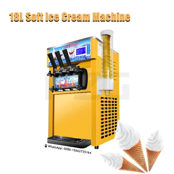  Машина для мороженого с тремя вкусами Коммерческие производители мягкого мороженого Настольная машина для производства мороженого с мороженым