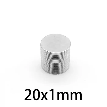 5-100 шт. 20x1 мм супермагнитные редкоземельные магниты 20 мм x 1 мм круглый магнит 20 * 1 мм холодильник постоянный неодимовый магнит 20 * 1