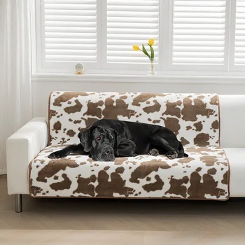 Теплый чехол для дивана, флисовое одеяло, чехол для дивана, защитный чехол для домашних животных, противоскользящие чехлы для дивана для гостиной