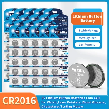 5-100 шт. CR2016 3V Литиевая кнопочная батарея BR2016 Монетный элемент для часов, наручных часов, калькуляторов, компьютеров, камер, цифровых камер