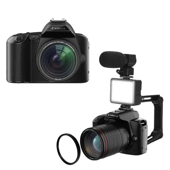 Цифровая фотокамера 4K WIFI Веб-камера Винтажный видеоблог Видеорегистратор 64 МП Видеокамера Зум Камера для блога