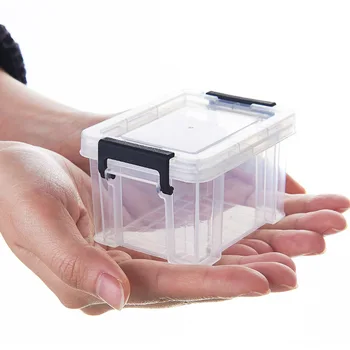 Креативная прозрачная пластиковая коробка для хранения мелких предметов Мини-органайзер Прочная настольная классификационная коробка Органайзер для канцелярских принадлежностей