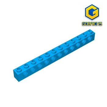 Gobricks GDS-582 Технический, Кирпич 1 x 12 с отверстиями, совместимый с LEGO 3895 деталей детских игрушек Сборка
