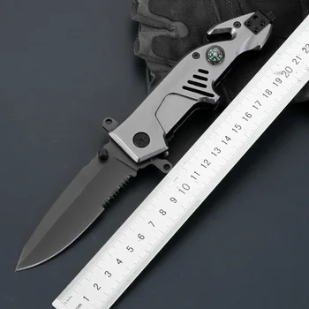  Новый портативный складной нож высокой твердости на открытом воздухе Многофункциональный стальной нож для самообороны Путешествия Походы Военный тактический нож