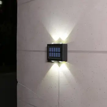 Светодиодный лестничный светильник Abs Энергосберегающая солнечная зарядка Водонепроницаемый Автоматически включается Бытовая техника Наружные светодиодные прожекторы