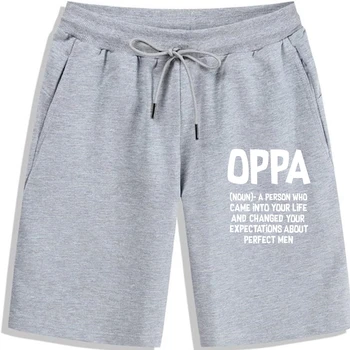 Oppa Определение K-Drama Fan Korea Saranghae Love Hangul 3D Style Для мужчин Хлопковые шорты Вечеринка Новый дизайн