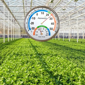 Внутренний наружный гигрометр Термометр Круглый погодный измеритель влажности Измеритель влажности Монитор Настенный садовый дом
