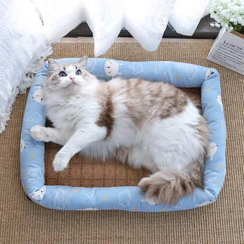 Охлаждающий коврик для кошек Ice Pad Удобная кровать для собак Princess для маленькой и средней собаки Лежанки для кошек для домашних принадлежностей для кошек