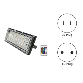 Дистанционный светодиодный прожектор Отражатель Световая лампа Водонепроницаемый IP65 Открытый прожектор Сад LED RGB Spot