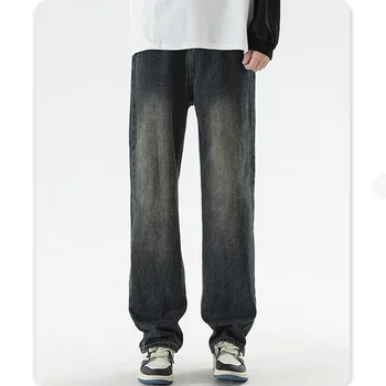 Новые мужские осенние винтажные джинсы и брюки 