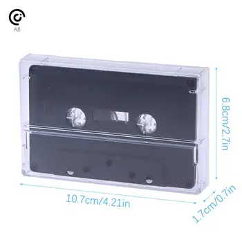 1Set Стандартный кассетный цветной пустой магнитофон с 45-минутной магнитной аудиолентой Прозрачная коробка для хранения речи