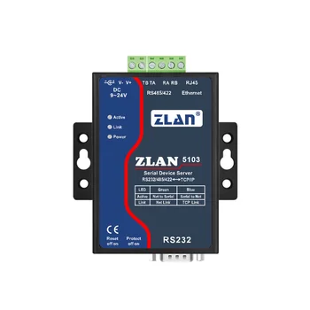 Server Zlan 5103 Rs232 Rs485 Rs422 To Ethernet Промышленные устройства связи Single To Ethernet