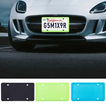  Автомобильная силиконовая рамка для номеров Автомобильная защита от атмосферных воздействий Лицензии и крышка пластины Автомобильный стандарт США Евро Автомобильные номерные знаки Крышка рамы