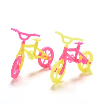 2016 Нежный красочный пластиковый велосипед для кукол Девочка Подарок Игрушка Аксессуары для куклы оптом