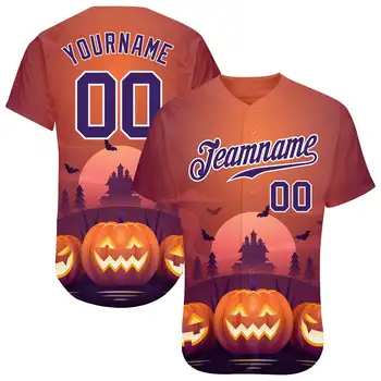 PLSTAR COSMOS Бейсбольные рубашки Пользовательское название Хэллоуин Ночь ужасов 3D-печать Лето Свободный Slim Fit Унисекс