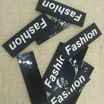  Бесплатная доставка На складе Модные резиновые этикетки для одежды 3D ПВХ Бирки с модным текстом для одежды Модный логотип Этикетка для шляп Бирка
