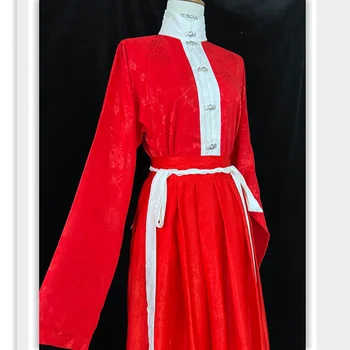 Династия Мин Ханьфу Костюм Жаккардовая рубашка с длинным рукавом Рубашка с вырезом Топ Плиссированная юбка Сцена Ханьфу Китайская национальная одежда