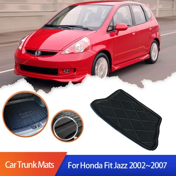 Для Honda Fit GD GE Коврики для багажника автомобиля 2002 2003 2004 2005 2006 2007 Водонепроницаемые защитные прокладки Вкладыш Лоток Подушка для пола Интерьер