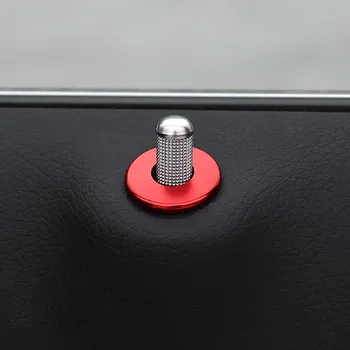 Серебристый Красный Автомобильная Внутренняя Дверь Подъем Болт Украшение Крышка Отделка Автомобиля Стайлинг 3D Наклейки Для Mercedes Benz C Class W205 2015-2018
