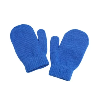 Теплые трикотажные перчатки Мягкие и прочные детские варежки без пальцев Стильные и практичные трикотажные перчатки Легкий подарок для младенцев
