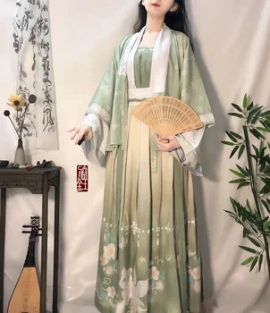2022 Зеленый Ханьфу Национальный костюм Древний китайский косплей Костюм Древний китайский ханьфу Женщины Ханьфу Одежда Леди Китайское платье