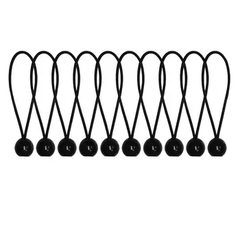 10 штук 6-дюймовые шаровые банджи-шнуры прочные кабельные стяжки эластичный шнур с шариковыми стяжками для навеса кемпинг брезент палатка столбы груз
