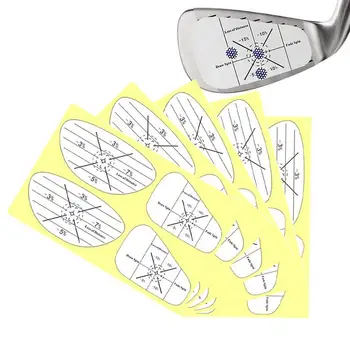  Ударная лента для клюшек для гольфа 5 листов Наклейки удара для гольфа Ударные этикетки Лента для гольфа для полезной тренировочной помощи Постоянство удара
