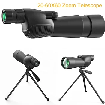 20-60X60 Zoom Телескоп Мощный Монокуляр Bak4 Призма Водонепроницаемый Анти-Туман Кемпинг Наблюдение за птицами Ландшафтные телескопы для телефона