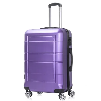 AEDILYS 20-дюймовый ручной багаж, замок TSA, дорожный чемодан с вращающимся колесом, фиолетовый