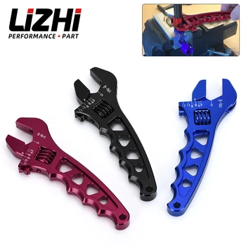 LIZHI RACING - Регулируемый AN 3 4 6 8 10 12 Алюминиевый гаечный ключ ШЛАНГ Инструмент для установки алюминиевый гаечный ключ AN3-AN12 LZ-SLW0601