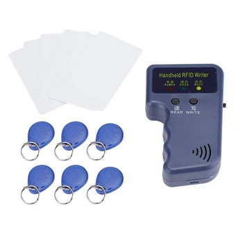 Портативный копировальный аппарат RFID-карт 125 кГц ID (EM4100//AWID) Считыватель дубликаторов с 6 записываемыми +6 записываемыми картами