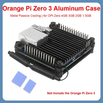 Orange Pi Zero 3 Корпус из алюминиевого сплава Силиконовый радиатор Металлический пассивный охлаждающий корпус для OPI Zero 4 3 2 1 ГБ ОЗУ