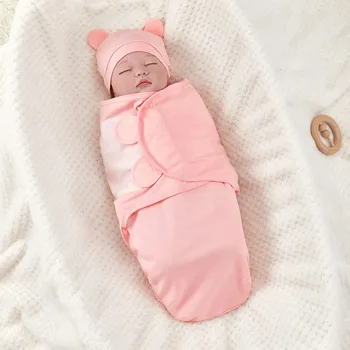  регулируемый спальный мешок для новорожденных Горячая распродажа Хлопок Мягкая детская пеленка Обертывание Теплый анти-пинок Детское одеяло Родовой наряд