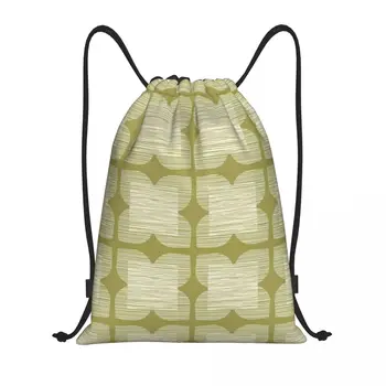 Custom Orla Kiely Flower Tile Оливковая сумка на шнурке Женщины Мужчины Легкий спортивный рюкзак для хранения в тренажерном зале