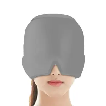 Шапочка для облегчения головной боли 360-градусная шапочка для облегчения головной боли и мигрень Горячее и холодное лечение мигрени Ледяная голова Обертывание для напряжения глаз