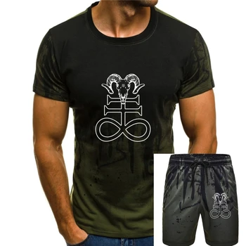 Левиафан Крест Сатана Люцифер Сатана 666 рубашка оккультные мужчины премиум футболка лето с короткими рукавами новая модная футболка(1)
