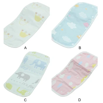 6 слоев хлопчатобумажные марлевые нагрудники для новорожденных с пуговицей для сосания слюны полотенце для новорожденных для использования ручки коляски