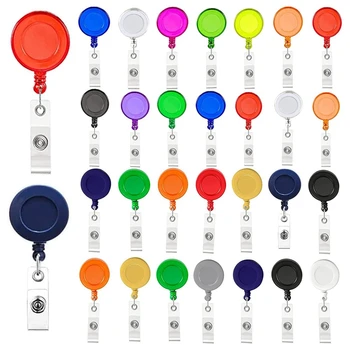 Выдвижные катушки для значков Катушки для значков Выдвижные 30 упаковок Красочные зажимы для значков Держатели для именной идентификационной карты Ключ-карта