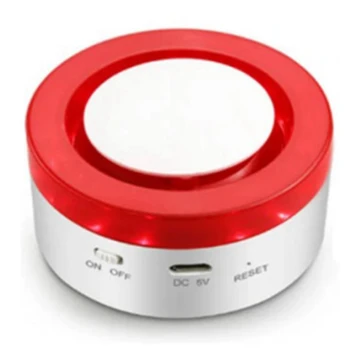 Домашняя безопасность Tuya Smart Siren Alarm Strobe Flash Horn 100DB Большие звуки, угрожающие вору для Alexa EU Plug Прочный Простая установка