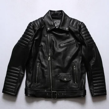 Rider куртка мотоциклиста мужская байкерская куртка кожаная куртка мужская натуральная кожа люкс мужская косая куртка на молнии