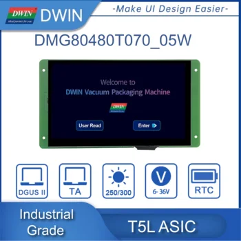 DWIN 7 дюймов 800 * 480 / 1024 * 600 Промышленный класс TTL / RS232 UART Последовательный HMI Сенсорный ЖК-дисплей Экран Модуль Arduino ESP32