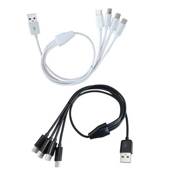 USB C Multi Charging Cable 4-в-1 Зарядный шнур 4-в-1 с разъемами типа C Универсальный