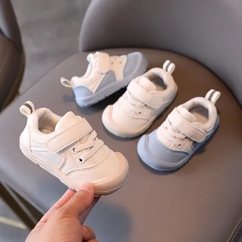 2023 Сетчатые детские кроссовки Мягкие легкие Детские мальчики Девочки Спортивная обувь Дышащая нескользящая обувь для малышей Детская повседневная обувь