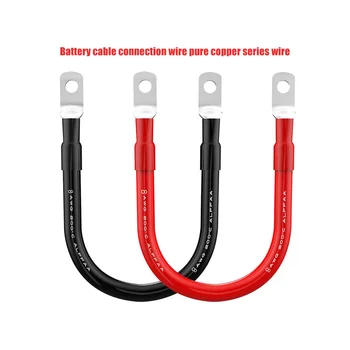  Комплект кабелей инвертора батареи с клеммами 8 AWG Gauge Super Soft Silicone Wire, кабель для подключения питания с наконечниками