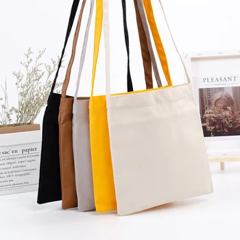 хлопчатобумажные холщовые сумки Сумка через плечо для покупок Экологичные складные сумки для продуктов складные портативные сумки Сумки для хранения ручек