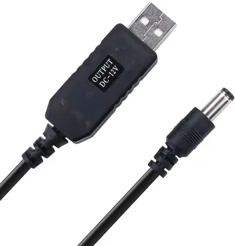  постоянного тока 5 В в постоянный 12 В 12 В USB Кабель повышения напряжения Источник питания с разъемом постоянного тока 5,5 x 2,1 мм