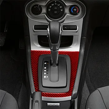 Для Ford Fiesta 2011 2012 2013 2014 2015 Автоматическая коробка передач Surround Наклейка Углеродное волокно Автомобильный стайлинг Аксессуары для интерьера