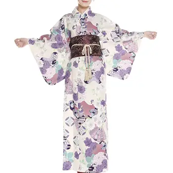 Женщины Японское кимоно Японский халат Косплей Легкое кимоно Макси Длинный халат Юката Пижамы для фестиваля Святого Валентина