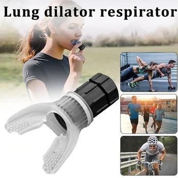 Дыхательный тренажер Респиратор для легких Оборудование для фитнеса Дыхательный силикон Высотные тренировки Инструмент для упражнений на открытом воздухе